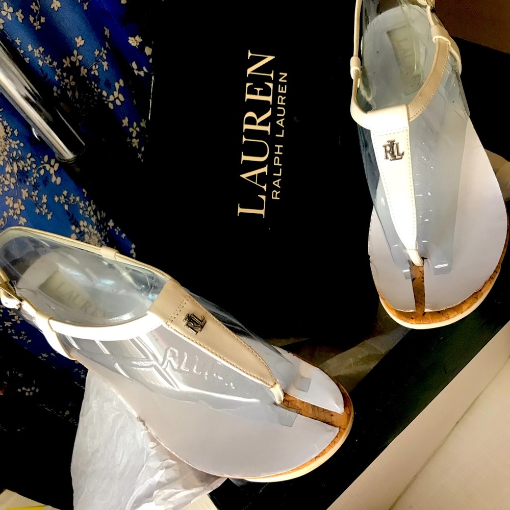 White RL Sandals